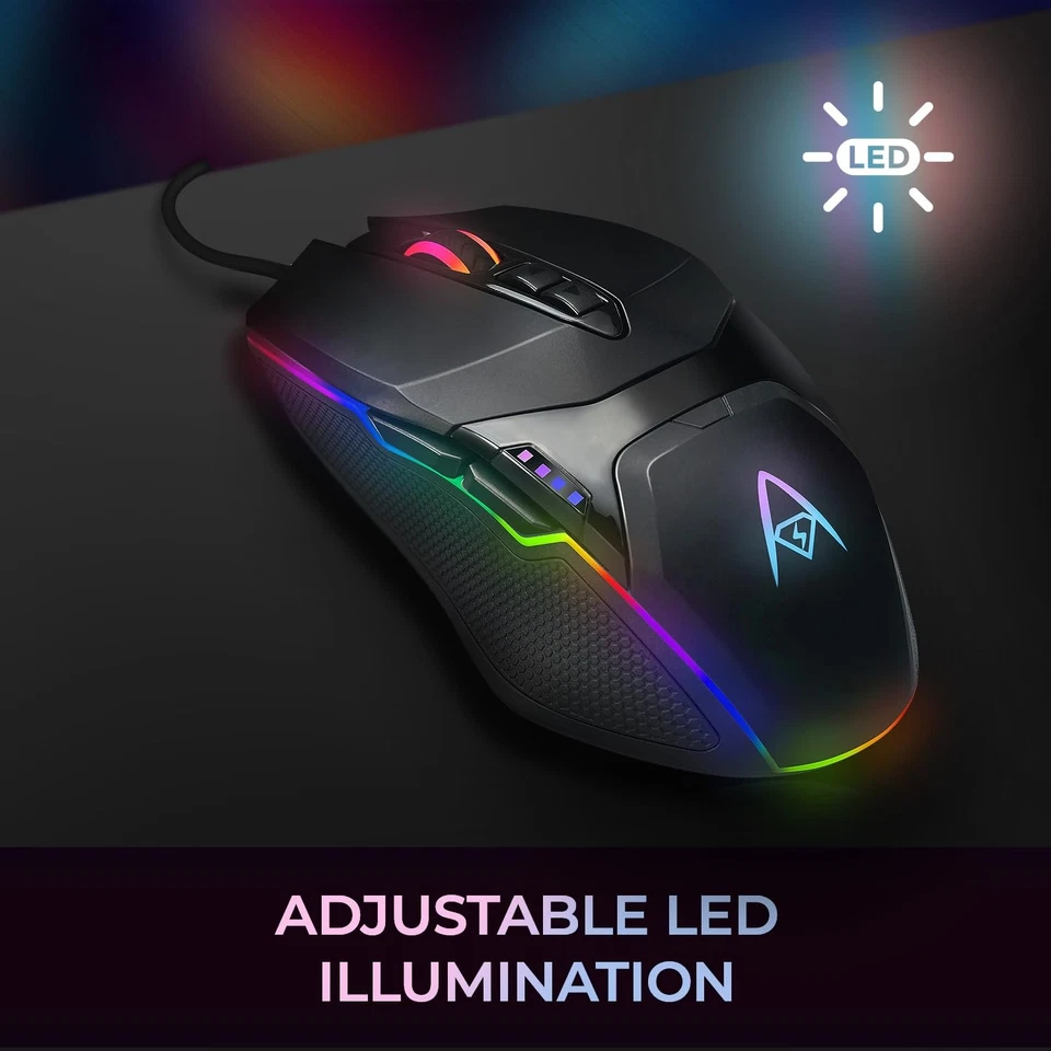 Ratón para juegos iMouse X5 USB RGB iluminado - 7 botones, peso ajustable, 6... Foto 3 de 4
