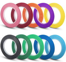Selizo 10 Rolls 1/8 Whiteboard Pinstripe Tape Dry Erase Board Tape Line Thin St
