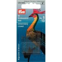 Crewelnadeln Sticknadeln Crewel Silberfarbig Fein Feinsticknadeln Prym 125543
