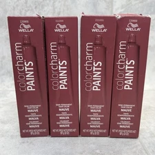 4 Wella Color Charm Paints Semi-Permanent Hair Color (2 oz) - Mauve Damaged Pkg