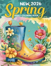 New 2026 Spring Adult Coloring Book: 50 Simple Spring-Themed Large Print...