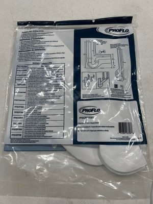 PROFLO PFSCPT2SWH P-Trap & Set of Soft Supply Covers - White