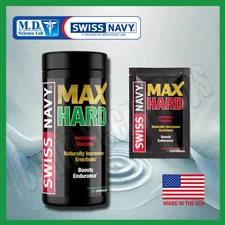Swiss Navy Max Hard Male Performance Supplement for Stamina + Blood Flow