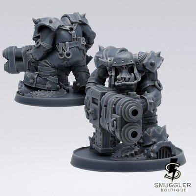Bagbork Da Big Shoota Tabletop Sci Fi Wargaming Proxy Ork 3D Printed Miniature