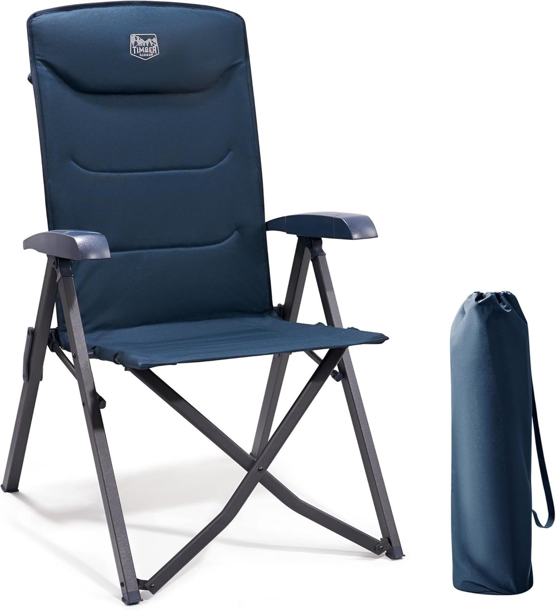 TIMBER RIDGE Camping-Stuhl Faltbar Hohe Lehne Kleines Packmaß Klappstuhl Camping