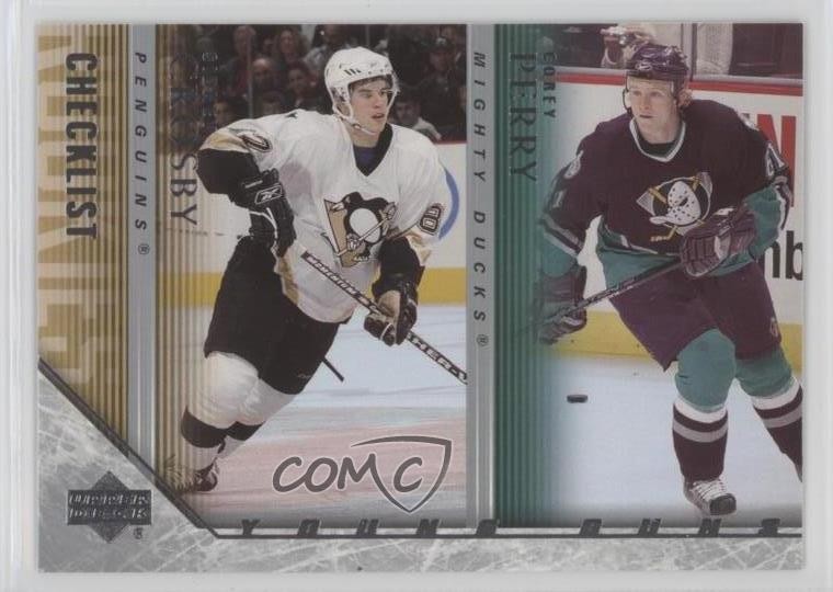 2005-06 Upper Deck Young Guns Checklist Sidney Crosby Corey Perry #242 v6g