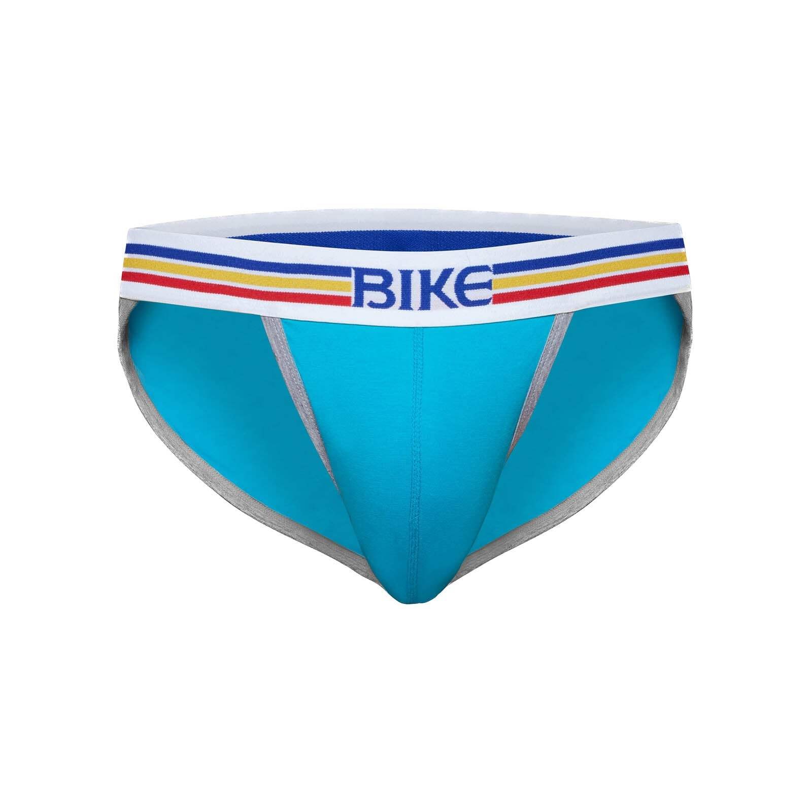 BIKE Athletic Stretch Cotton Jock Brief &ndash; Men's Supportive Contoured Pouch Under