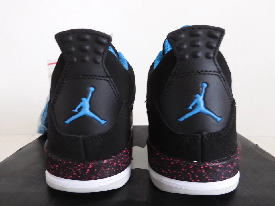Nike Niñas Air Jordan 4 Retro Ps Negro-Rosa Vivo-Azul Dyn Talla 3Y [487725-019] Foto 4 de 4