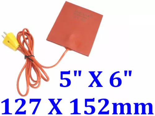 5" X 6" 127 X 152mm 100W 12V 3M All Purpose Silicone Heater Pad Silicone Sponge
