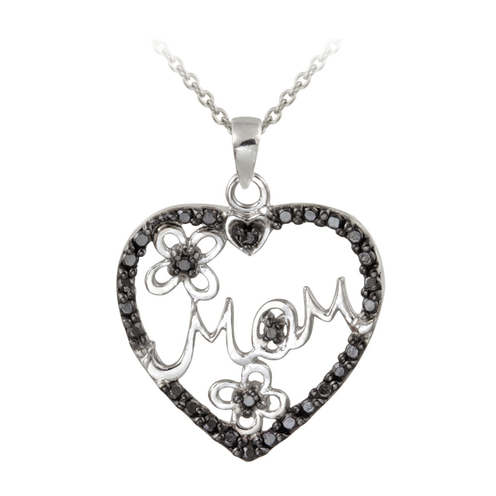 ★ROSEMONT★ Silver Black Heart Necklace RC24B34J 916067_alt1.jpg