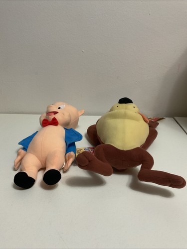 2016 Looney Tunes Plushes Tasmanian Devil &, Porky Stuffed Animals - Picture 7 of 14