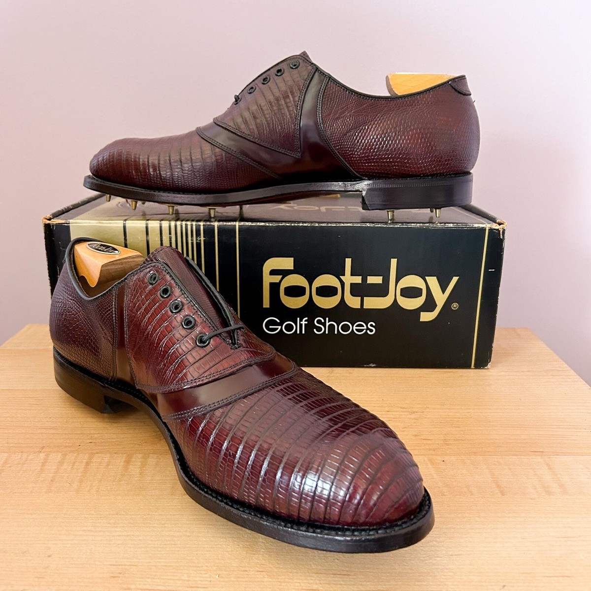 Qoo　greco FOOTJOY Dryjoys Premiere Series Wilcox Red Clay Golf Shoes