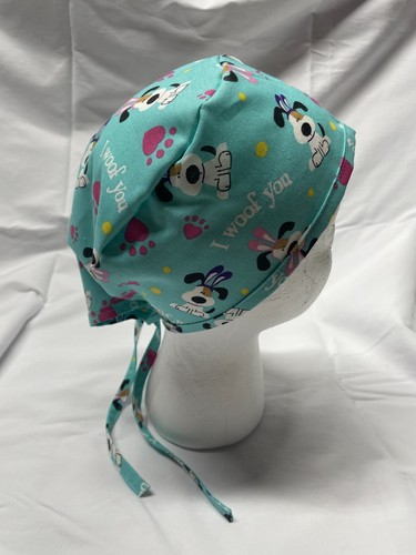 I WOOF YOU: Handmade 100% Cotton Scrub Cap - FREE SHIP & Discounts! - Picture 4 of 6