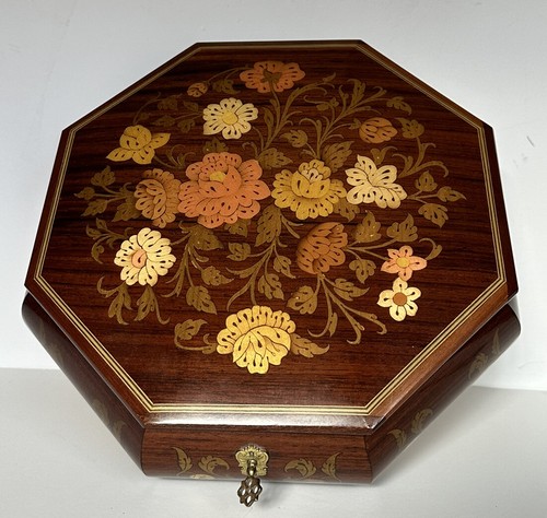 Sorrento Italy Wood Inlay Musical Jewelry Box 2 Layers, large - 第 2/24 張圖片