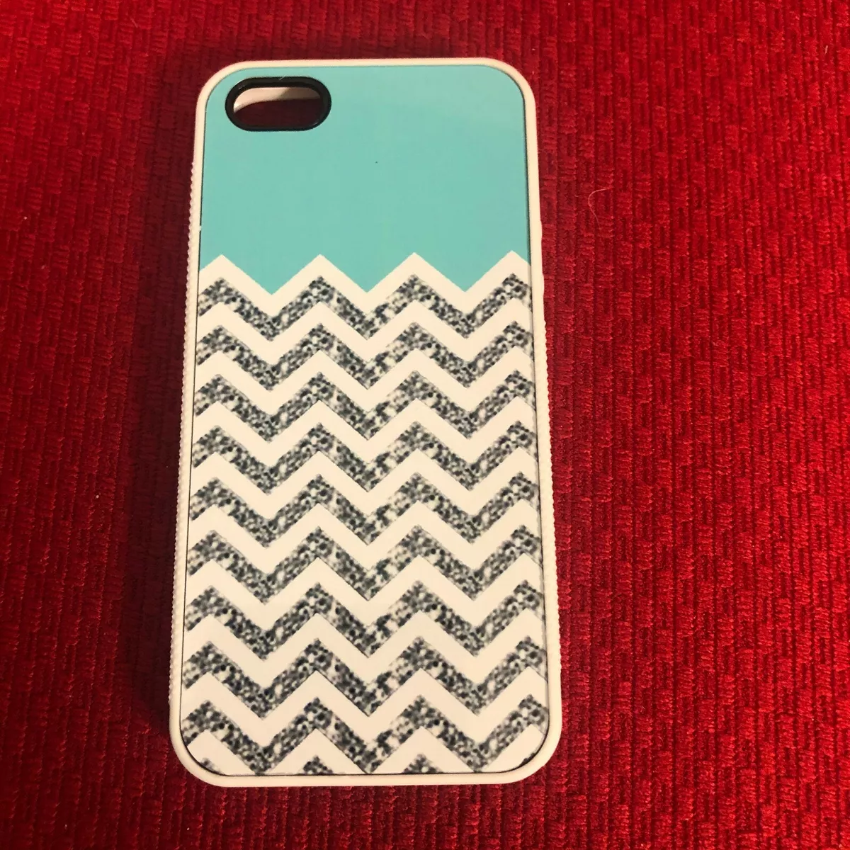 Chevron Pattern Turquoise Grey White Mixed Rubber Iphone 5 Case (Brand New)  | eBay