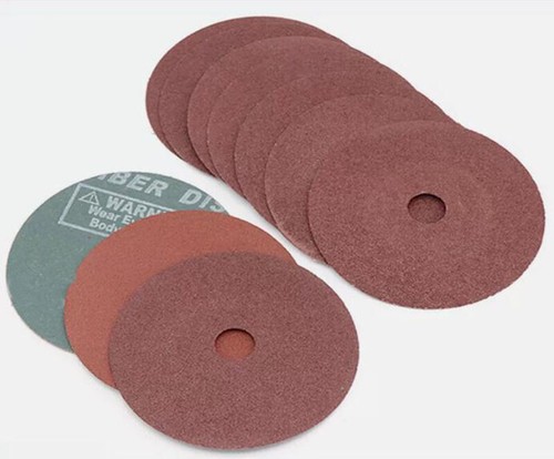100mm 125mm Fibre Sanding Discs Abrasive Backing Sandpaper Pads 24 - 120 Grit - Picture 2 of 10