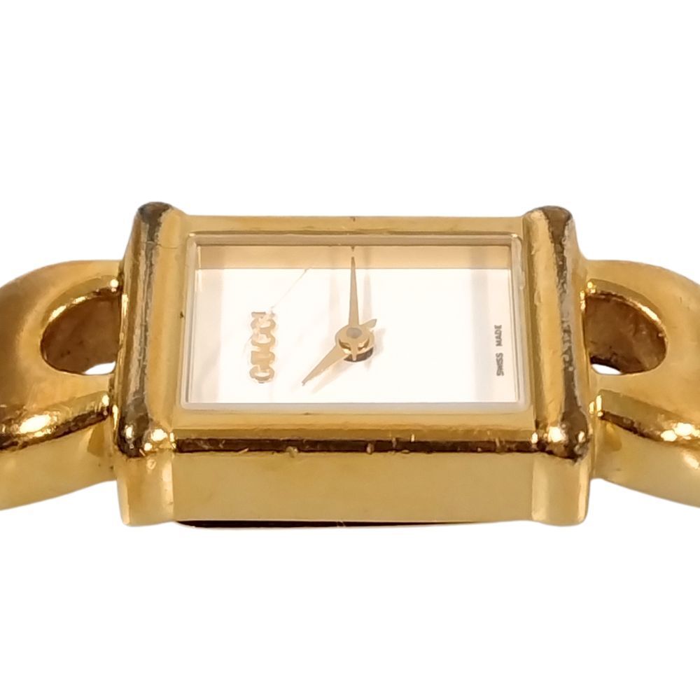 GUCCI 1800L 稼働品 Vintage GUCCI 1800L Ladies Gold Watch Quartz working used