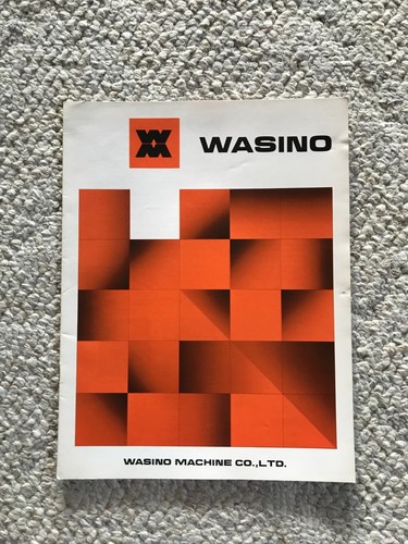 Wasino Machine Company History Sales Catalog from 1975