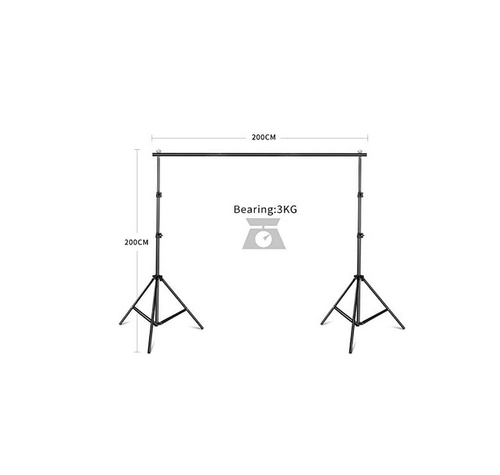 Photography Backdrop Support Kit 6.5' x 10' With 4 Clamps 2 Sandbags Carry Case - Picture 12 of 14