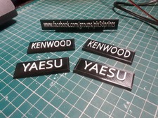 Ham Radio small drawer cupboard shelf plaque Kenwood Yaesu Icom Trio 60x20mm