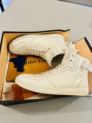 Louis Vuitton Rivoli Monogram White High Top Sneakers  (US 11.5-12)