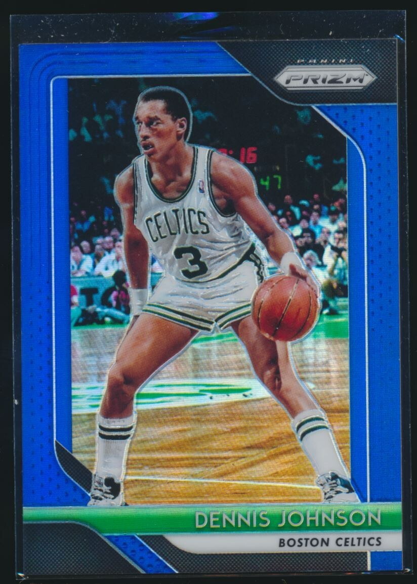 2018-19 Panini Prizm Blue #245 Dennis Johnson /199 Boston Celtics hof rip