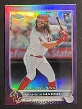 2022 TOPPS CHROME UPDATE BRANDON MARSH USC188 PURPLE REFRACTOR ROOKIE DEBUT RC 1