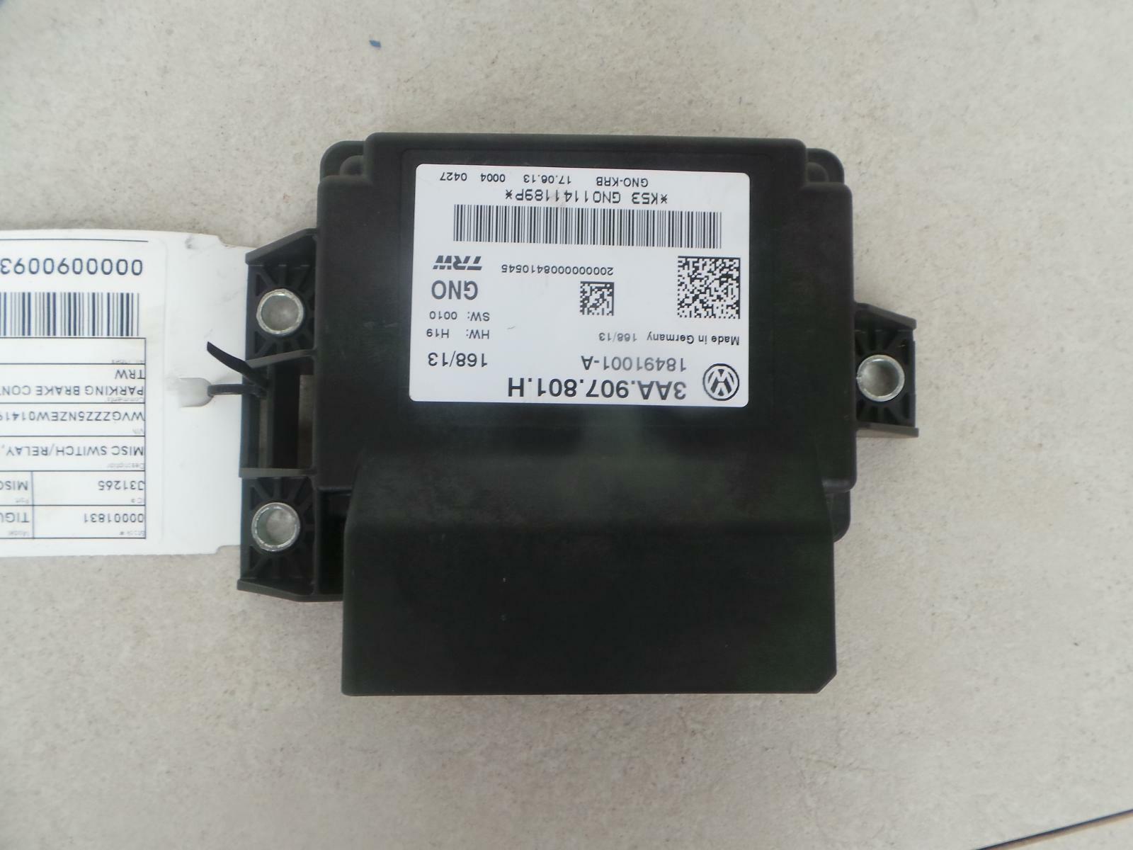 VOLKSWAGEN TIGUAN PARKING BRAKE CONTROL MODULE, TRW, 5N 05/0808/16 eBay