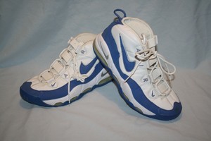 nike air high tops blue and white