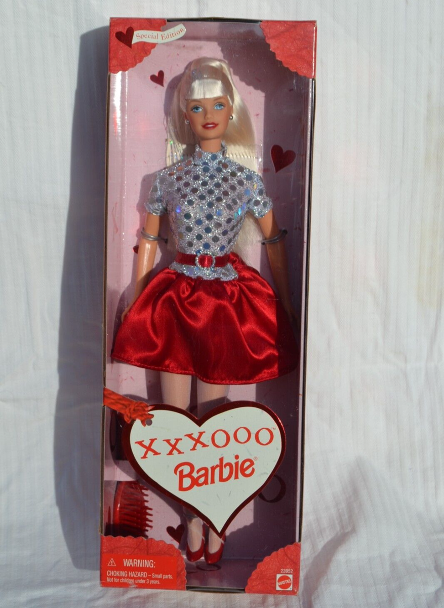 Barbie Valentine doll XXXOOO Valentine's Day 1999 blond 23952 New
