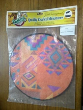 Vintage Dakin's Miniatures Indian Rug for Dollhouse or Teepee