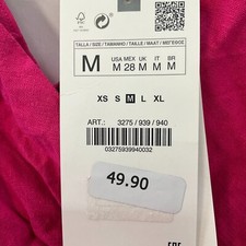 Zara Mini Dress Womens Size M Red Sleeveless Straps Back Tie