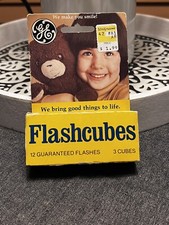 Vintage GE Flashcubes Original Box Set Of 3 Cubes 12 Flashes New Old Stock
