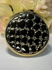ESTEE LAUDER GOLD REPTILE ALLIGATOR LUCIDITY FACE POWDER COMPACT (EMPTY) NWOB