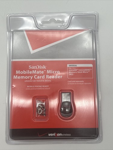 Lector de tarjetas de memoria micro SanDisk MobileMate SSDR-121S-V11M. Nuevo/Sellado - Imagen 1 de 2