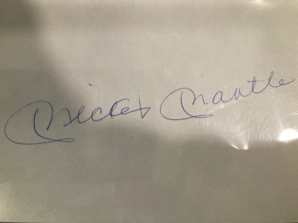 Mickey Mantle Signed Index Card Beckett Authentic Autograph #0009889415 H.O.F. - Image 4 of 4