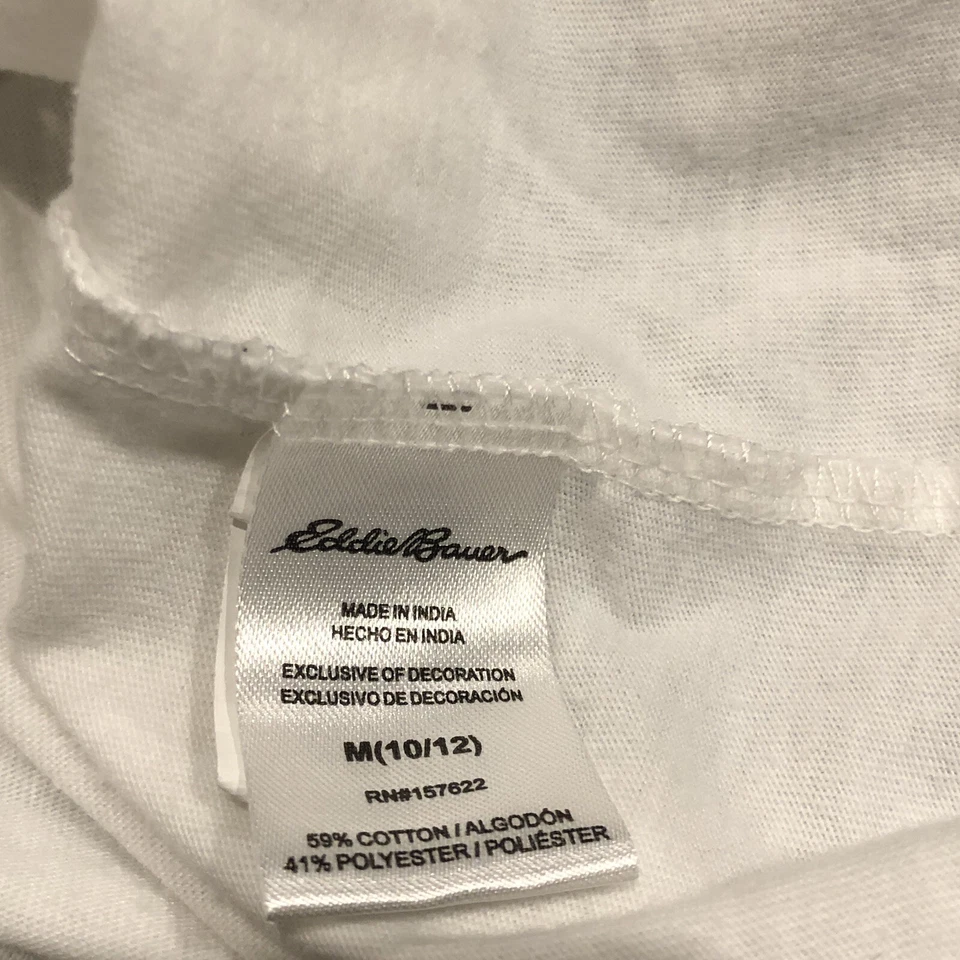 Camisa Eddie Bauer Niños Talla Mediana 10/12 Blanca Explora Más Jóvenes Niños Foto 4 de 4