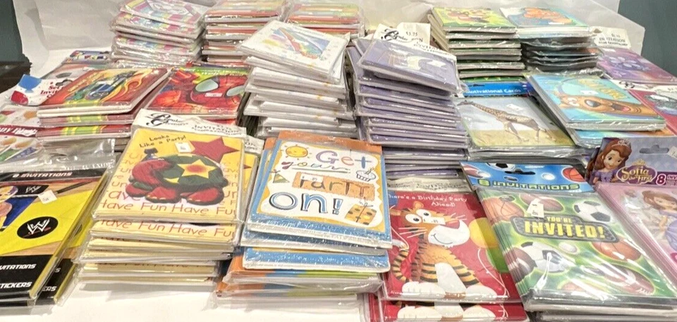 Kid's Birthday Invitation Cards Large Mixed Lot (Over 150 Packs) - Image 2 of 4