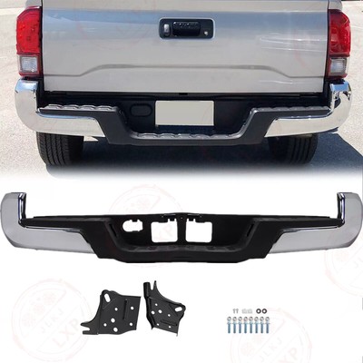 2-Type Chrome/Black Without Park Sensor Rear Step Bumper Fit Toyota Tacoma 16-23
