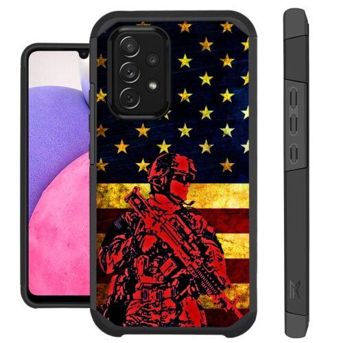 Fusion Cover For Samsung Galaxy A23 5G Hybrid Phone Case US SOLDIER FLAG