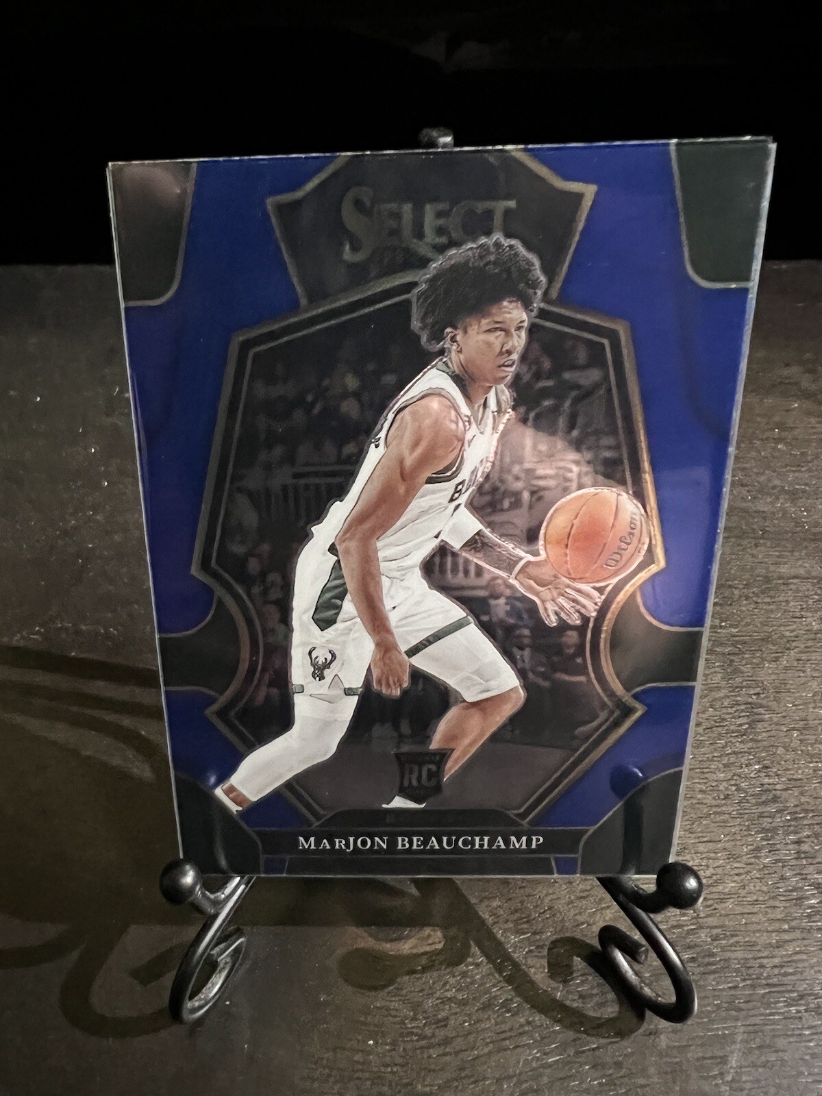 2022-23 Select Premium Level Blue Cracked Ice Prizm RC MarJon Beauchamp #179