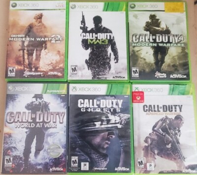 XBOX 360 CoD Games Lot, Ghosts, Modern Warfare 2, 3, 4& Advanced Warfare