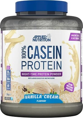 APPLIED NUTRITION Casein Protein Powder Slow Release Digestive Enzyme, Probiotic Blend 60 Servings