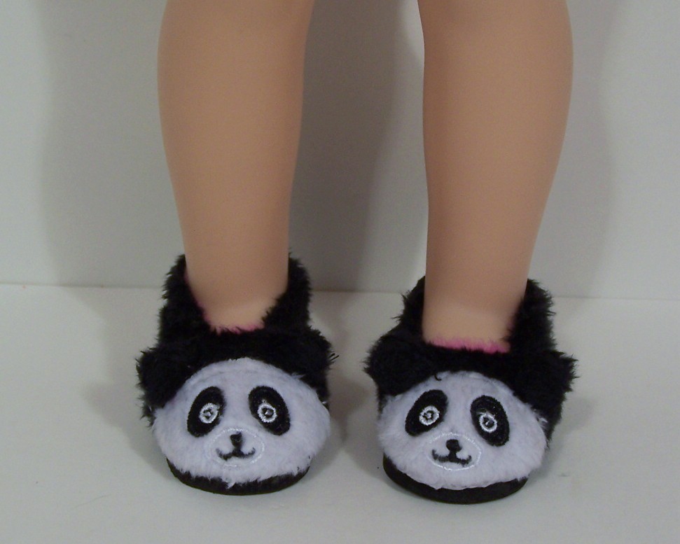 Black Panda Slippers for 14