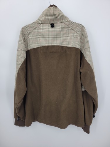 Chaqueta Billabong Explorer Para Hombre Grande Marrón A Cuadros Mezcla Media Cremallera Prendas exteriores - Imagen 2 de 9