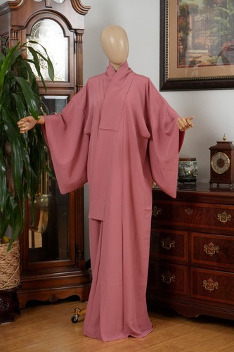 QUERIDO KIMONO IROMUJI SEDA CHIRIMEN TANGO JAPONÉS VAINILLA PARA MUJER AUTÉNTICO JAPÓN - Imagen 1 de 7