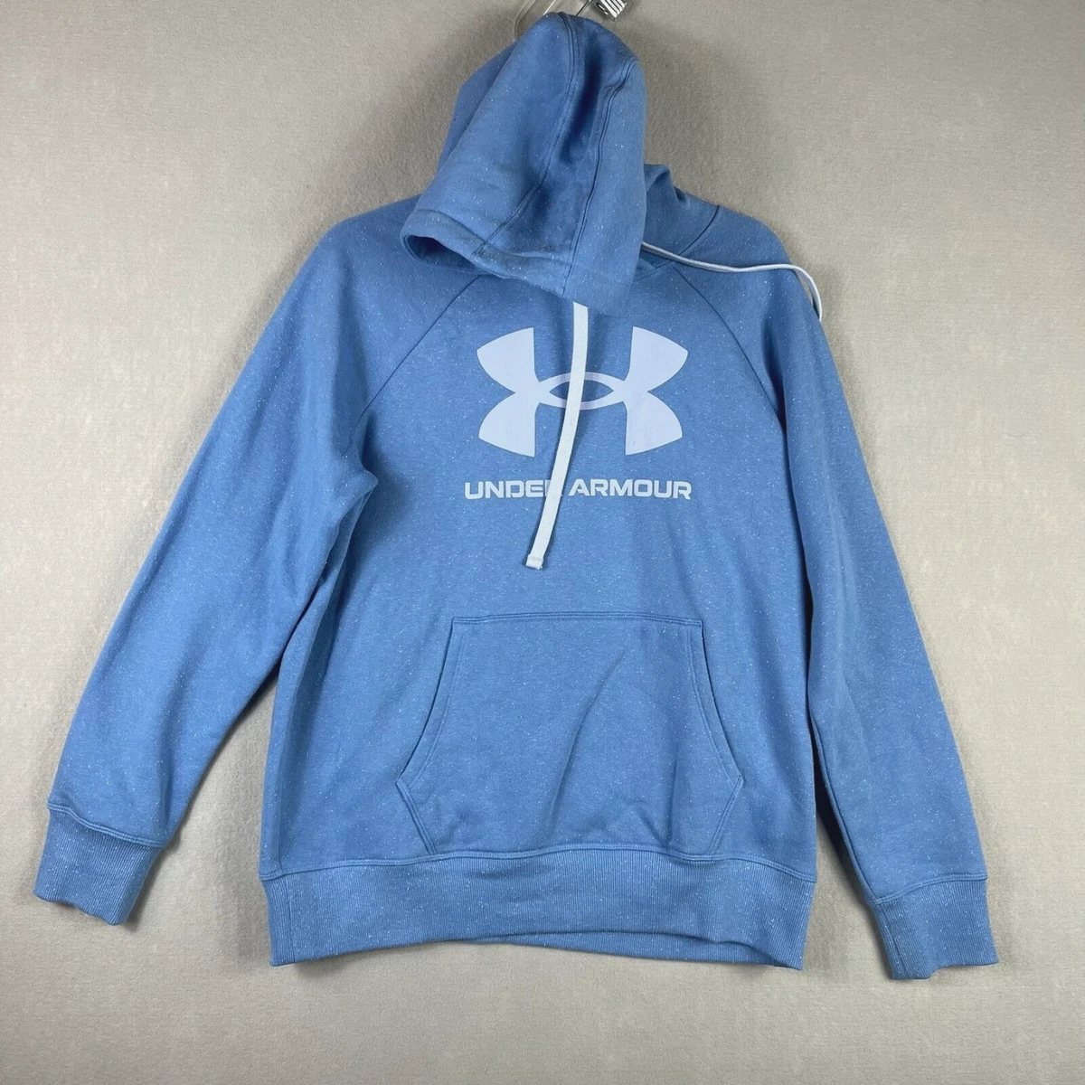 Under Armour Sweatshirt Womens M Blue White Specks Hoodie Pullover Loose Sweater