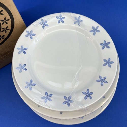 IKEA New Vintage 12 Pcs Set Blue Flowers White Dinner Salad Plates Bowls Ceramic - Picture 3 of 11