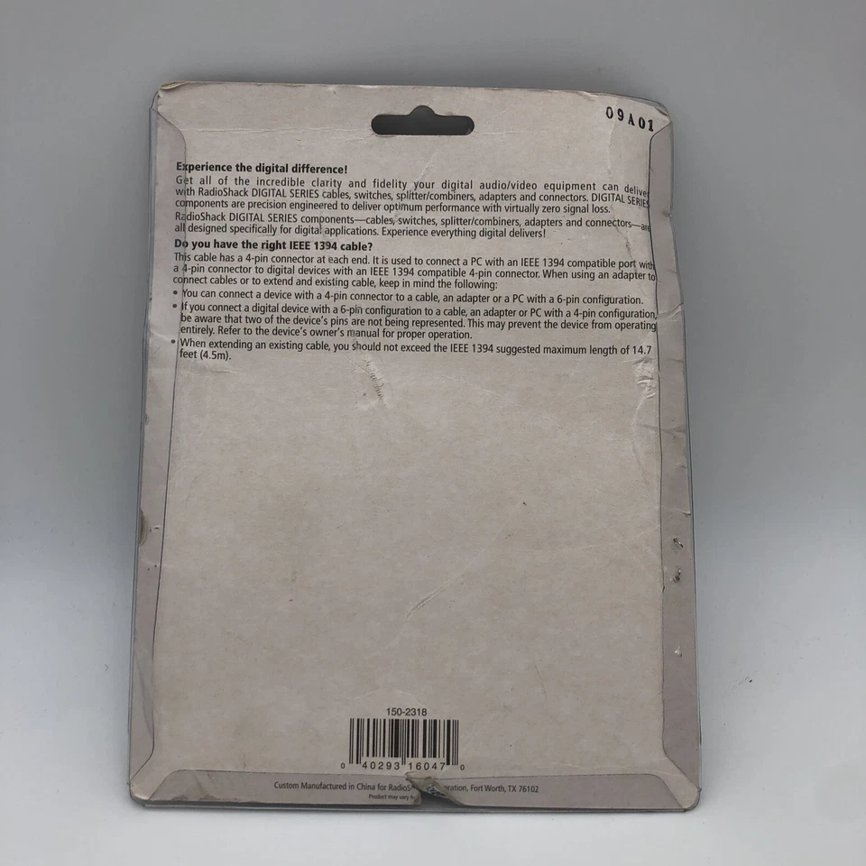 NOS Radio Shack 14.5 Digital IEEE 1394 Cable READ - Image 2 of 4