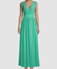 $495 ONE33 Social Women's Seafoam Green Ruched Cutout Gown Dress Size 2